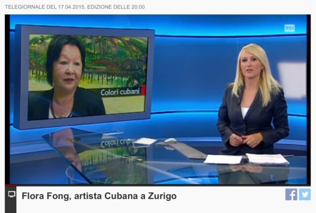 Flora Fong en la principal noticia del RSI en 17.4.2015